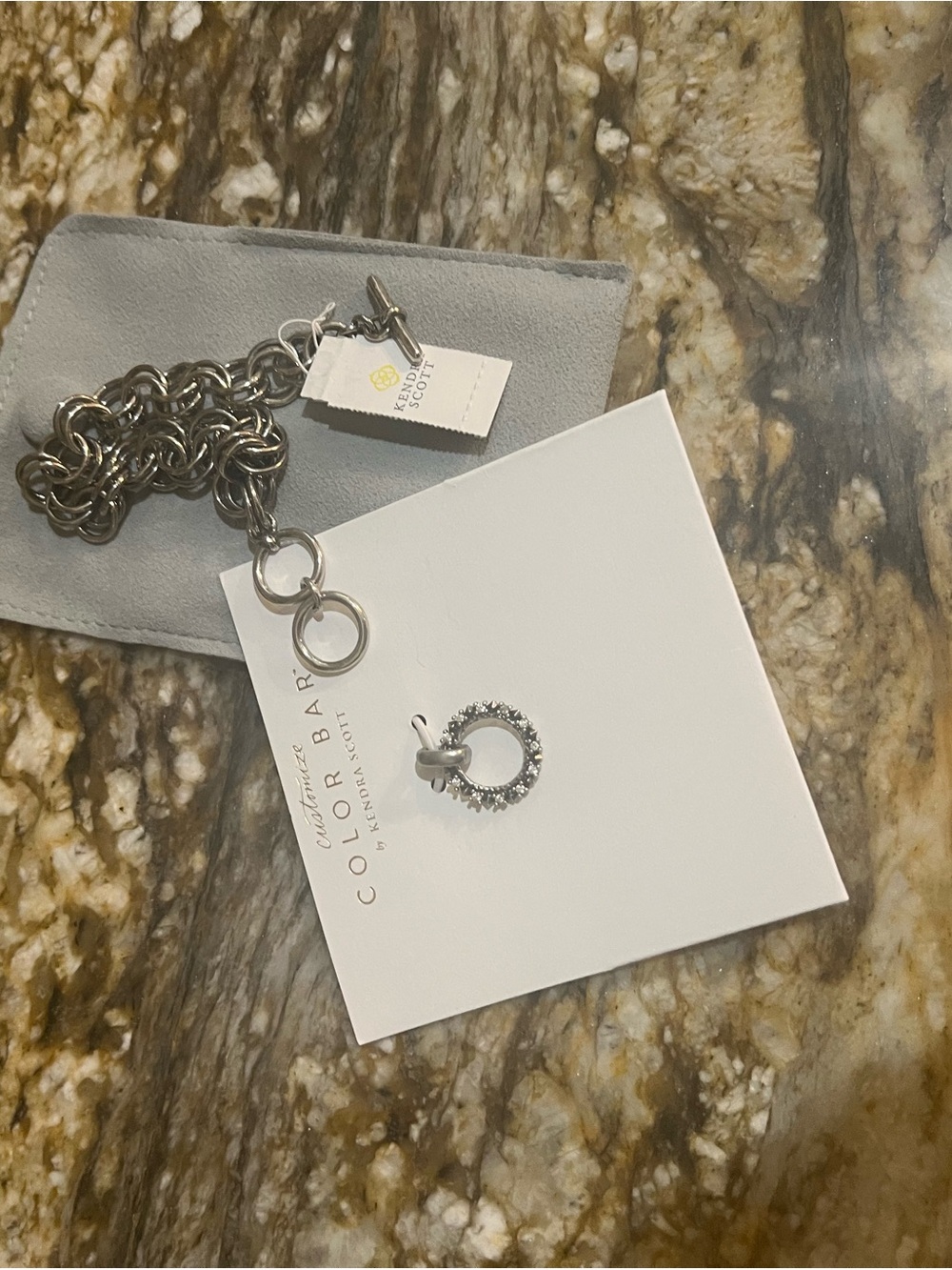 Kendra Scott Charm Pendant & Bracelet Silver NWT!! - Picture 2 of 4